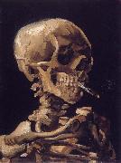 Vincent Van Gogh Skull of a Skeleton with Burning Cigarette France oil painting artist